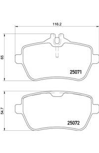 Set di pastiglie, freno a disco brembo