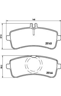 Set di pastiglie, freno a disco brembo