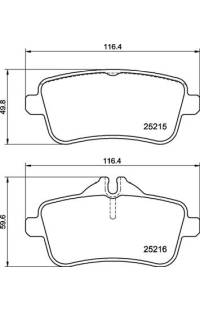 Set di pastiglie, freno a disco brembo