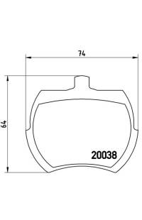 Set di pastiglie, freno a disco brembo