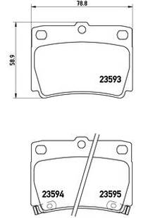 Set di pastiglie, freno a disco brembo