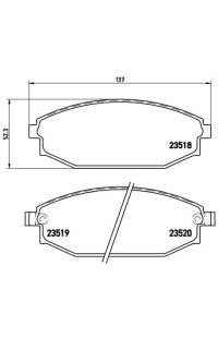 Set di pastiglie, freno a disco brembo