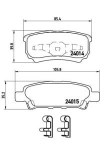 Set di pastiglie, freno a disco brembo