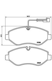 Set di pastiglie, freno a disco brembo