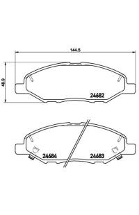Set di pastiglie, freno a disco brembo