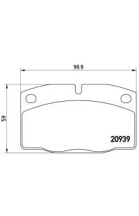 Set di pastiglie, freno a disco brembo