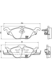 Set di pastiglie, freno a disco brembo