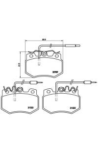 Set di pastiglie, freno a disco brembo
