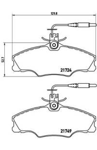 Set di pastiglie, freno a disco brembo