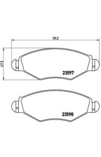 Set di pastiglie, freno a disco brembo