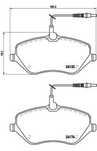 Set di pastiglie, freno a disco brembo