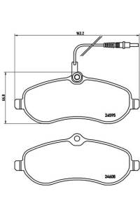 Set di pastiglie, freno a disco brembo
