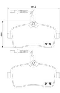 Set di pastiglie, freno a disco brembo