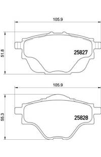 Set di pastiglie, freno a disco brembo