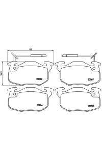 Set di pastiglie, freno a disco brembo