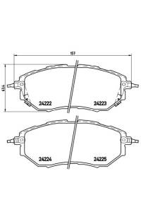 Set di pastiglie, freno a disco brembo