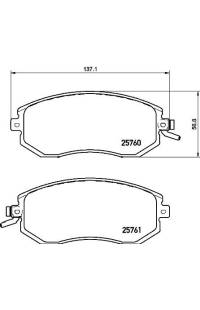 Set di pastiglie, freno a disco brembo