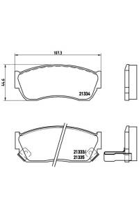 Set di pastiglie, freno a disco brembo