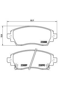 Set di pastiglie, freno a disco brembo