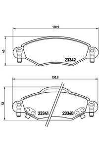 Set di pastiglie, freno a disco brembo