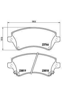 Set di pastiglie, freno a disco brembo