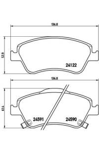 Set di pastiglie, freno a disco brembo