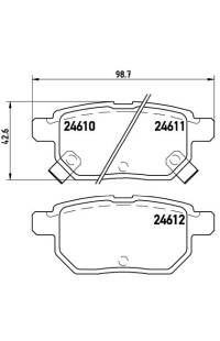 Set di pastiglie, freno a disco brembo