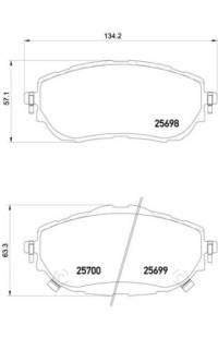 Set di pastiglie, freno a disco brembo