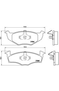 Set di pastiglie, freno a disco brembo
