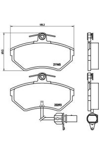 Set di pastiglie, freno a disco brembo
