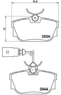 Set di pastiglie, freno a disco brembo