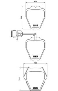 Set di pastiglie, freno a disco brembo