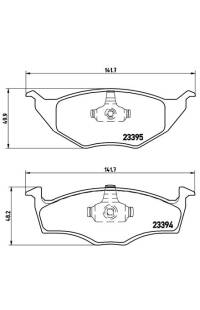 Set di pastiglie, freno a disco brembo