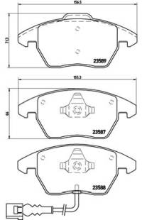 Set di pastiglie, freno a disco brembo