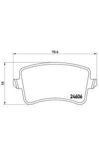 Set di pastiglie, freno a disco brembo