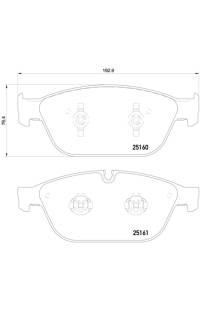 Set di pastiglie, freno a disco brembo