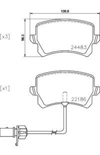 Set di pastiglie, freno a disco brembo