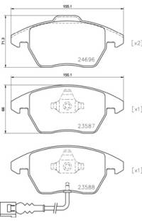 Set di pastiglie, freno a disco brembo