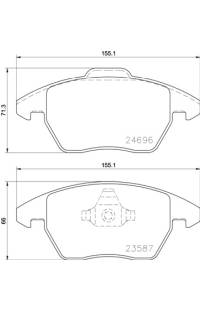Set di pastiglie, freno a disco brembo