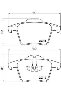 Set di pastiglie, freno a disco brembo