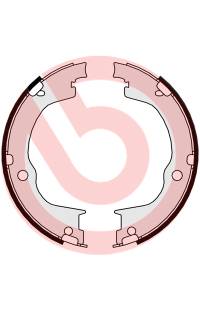 Ganascia del freno, freno di stazionamento - set brembo