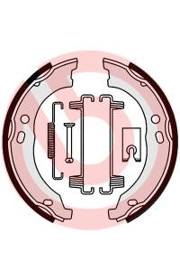 Ganascia del freno, freno di stazionamento - set brembo