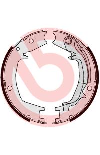 Ganascia del freno, freno di stazionamento - set brembo