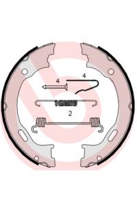 Ganascia del freno, freno di stazionamento - set brembo