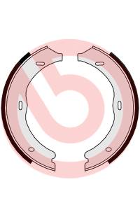 Ganascia del freno, freno di stazionamento - set brembo