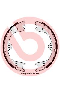 Ganascia del freno, freno di stazionamento - set brembo