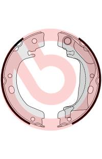 Ganascia del freno, freno di stazionamento - set brembo