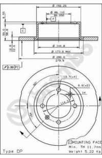 Disco Freno  (pz 1) PIENO brembo