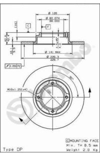 Disco Freno  (pz 1) PIENO brembo