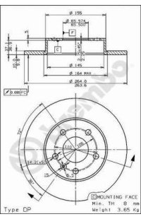 Disco Freno  (pz 1) PIENO brembo